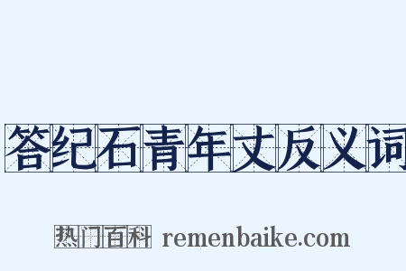 答纪石青年丈反义词是什么意思的图片